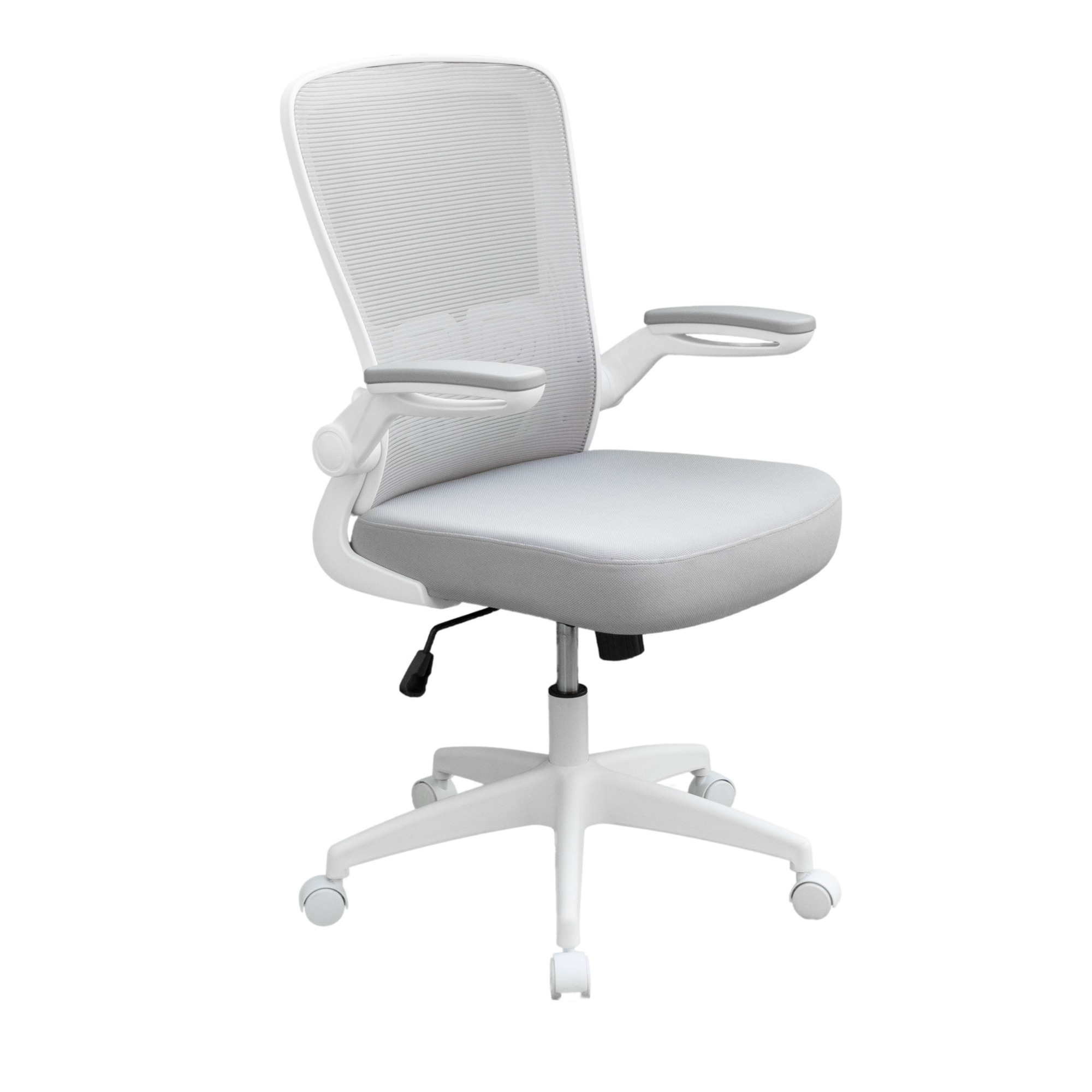 Norstar BOSS, Grey Mesh, Flip Arm, Task Chair, White Frame, Included (qty.) 1 Model# B6366WT-GY